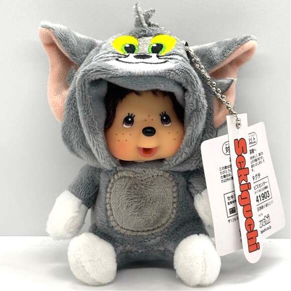 Sekiguchi Other - Sekiguchi Monchhichi x Tom & Jerry - TOM Bag Charm, Pendant, Plush Toy - New